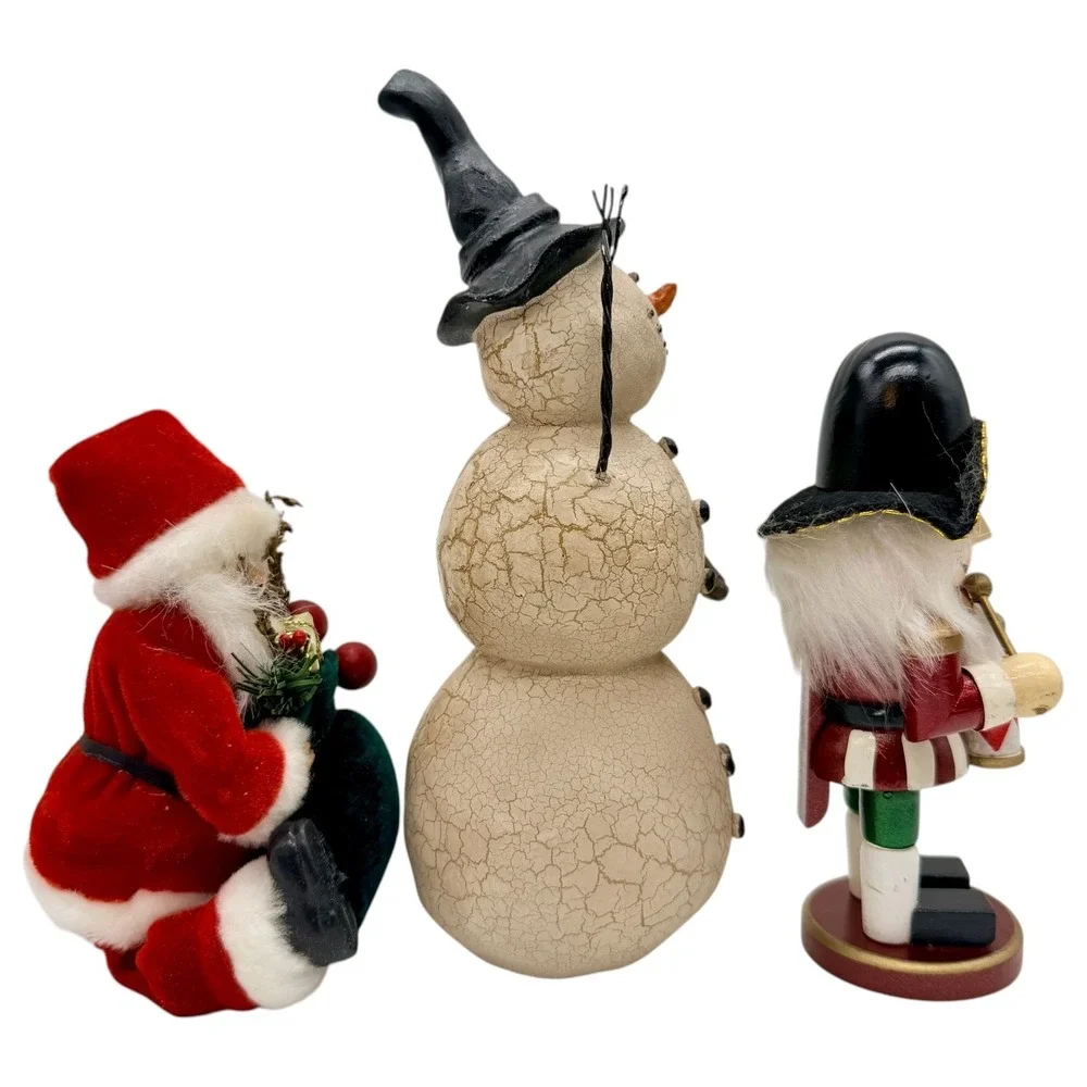 Unbranded Christmas‎ Figurine Set Snowman Santa Nutcracker Holiday Decor Good